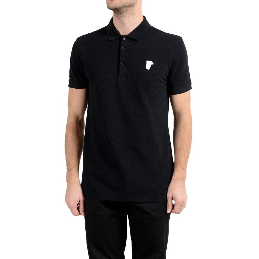 Versace Black Short Sleeve Polo Shirt – Men's Designer Shirt – Size Large